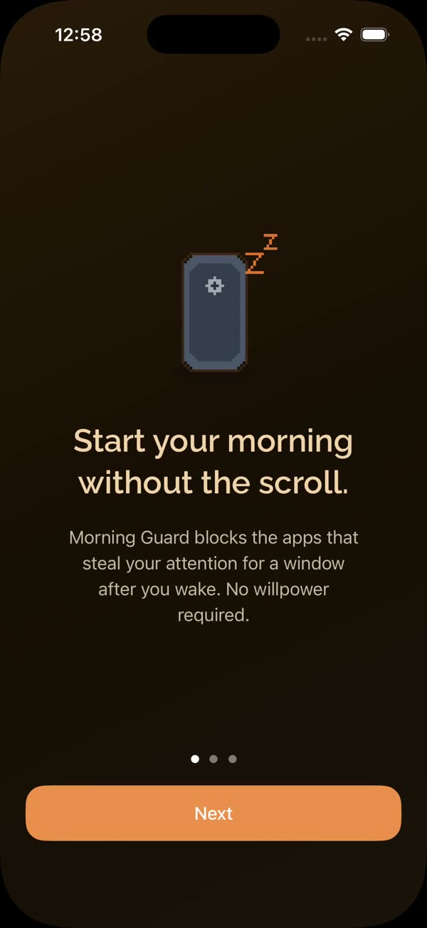 Setup is one pass and about a minute.